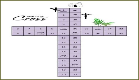 40-Day Cross Countdown to Easter Printable