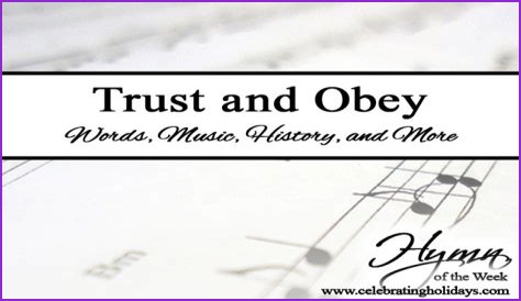 Trust and Obey | Celebrating Holidays